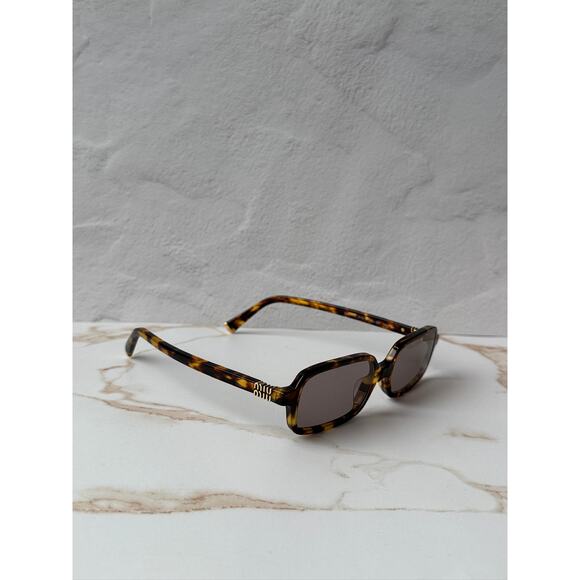 NEW Miu Miu MU11ZS Brown Havana Sunglasses $518 main image 7